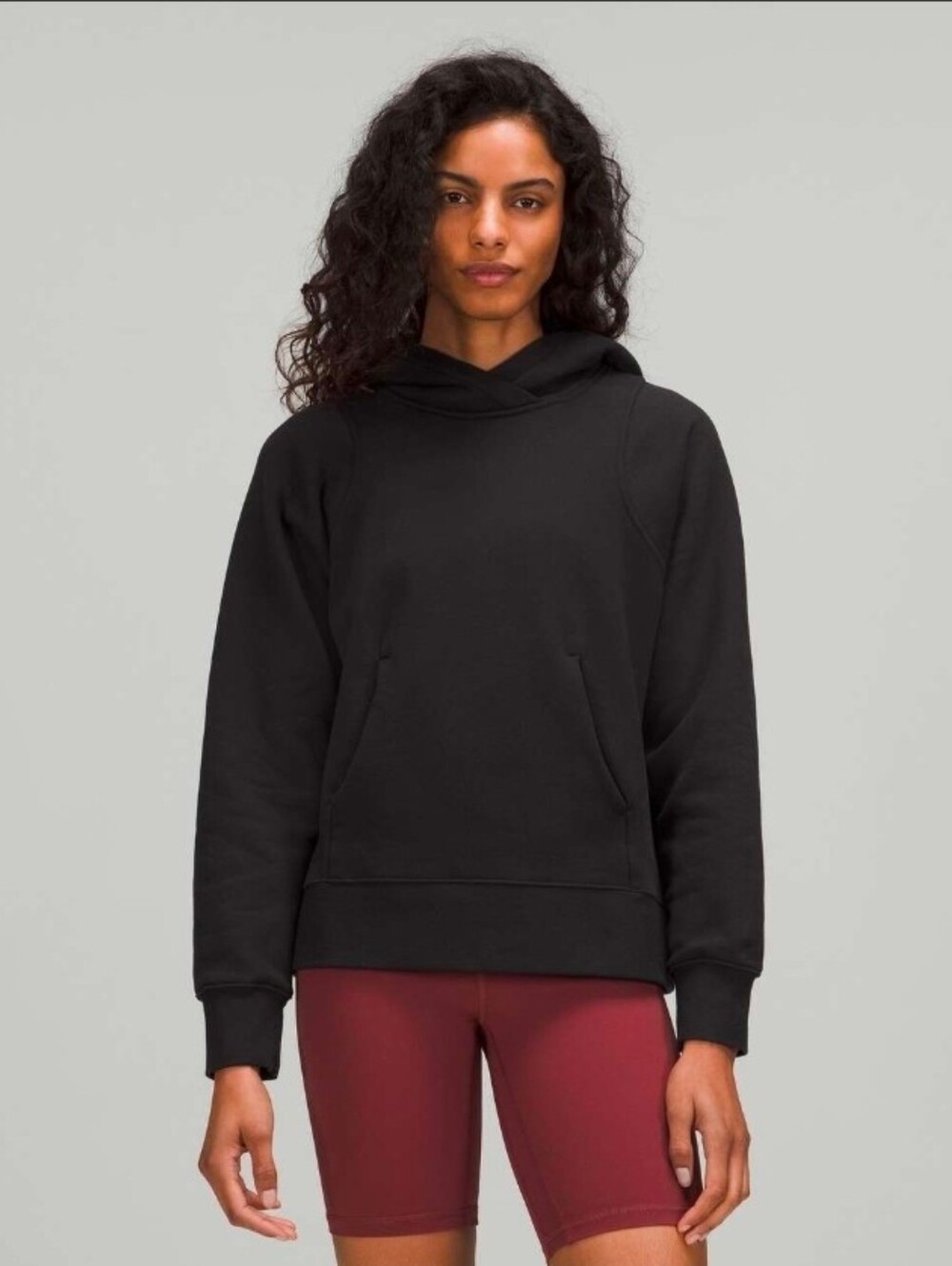 Lululemon Loungeful Hoodie Black Relaxed Pullover Casual Jogging Womens 14